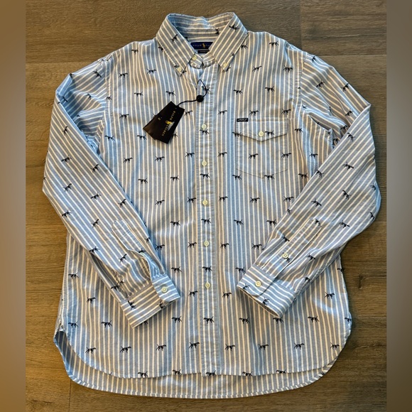 Polo Ralph Lauren Other - Polo Ralph Lauren Mens Classic Fit Hunting Dogs Striped Oxford Button Down Shirt